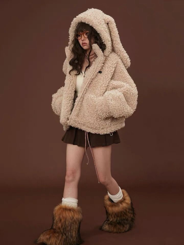 TEDDY FLEECE HOODIE