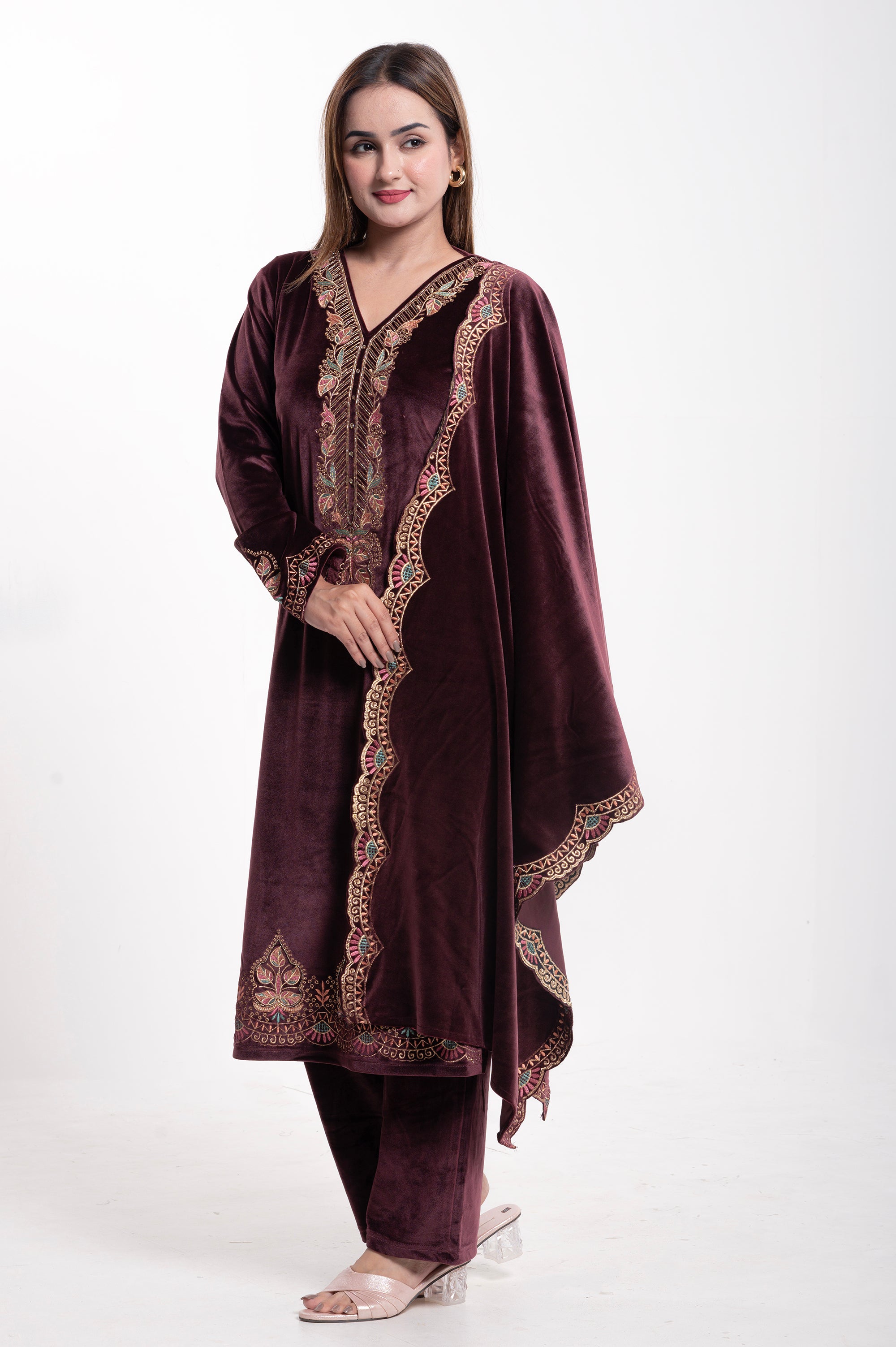Velvet Embroidered Suit