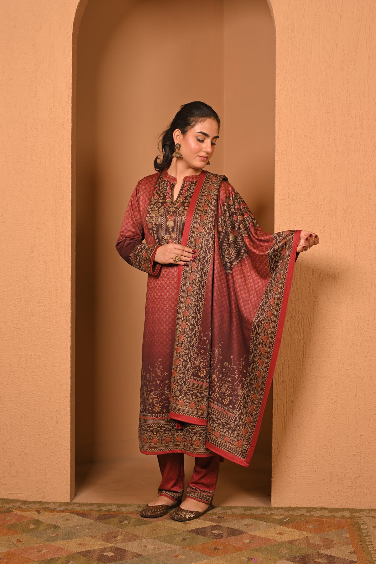 PINK PRINTED KURTA SET
