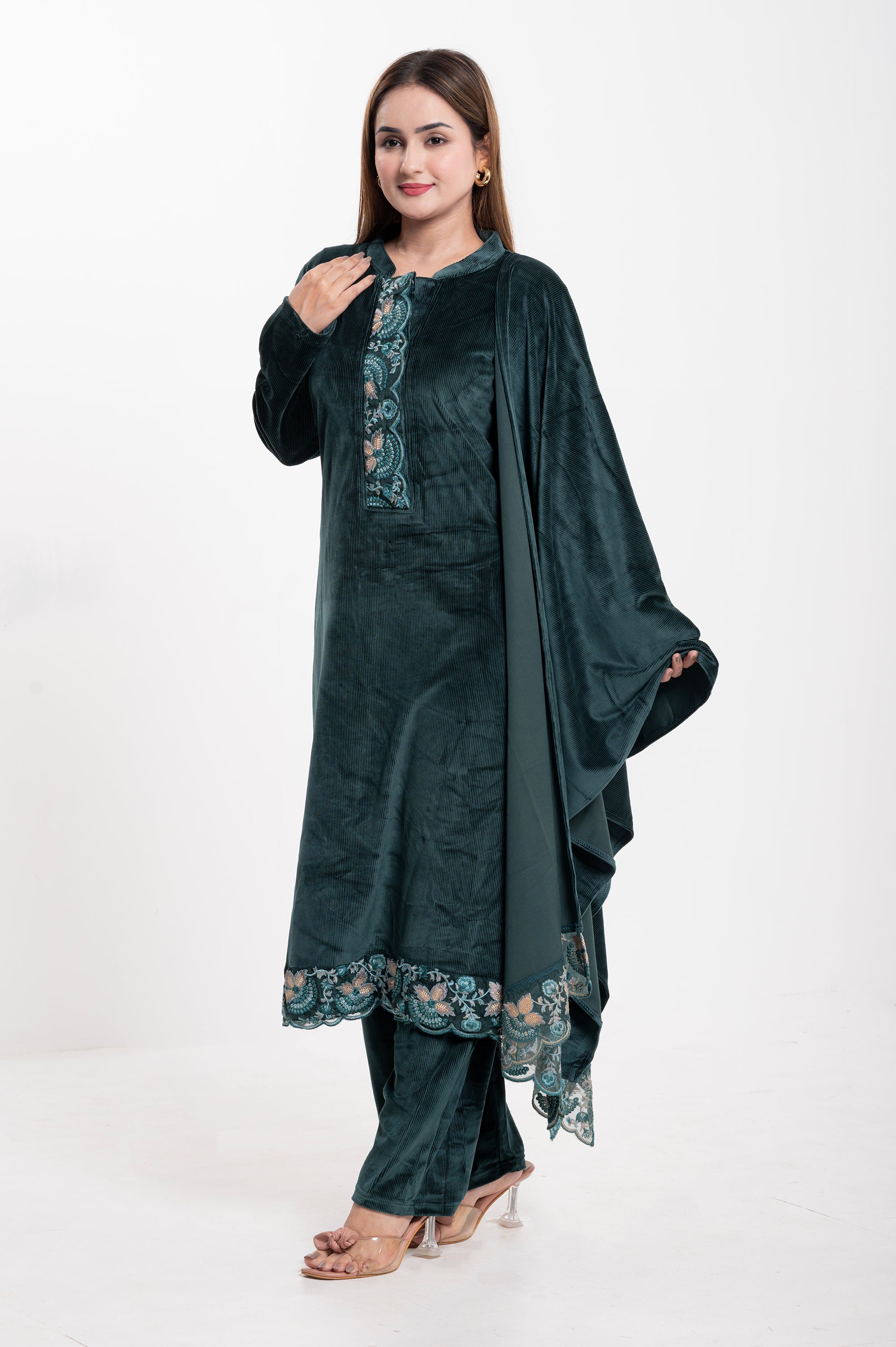 Velvet Embroidered Suit